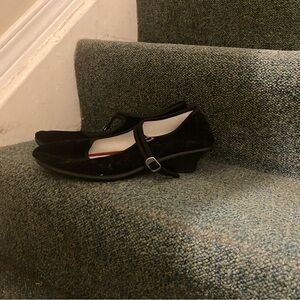 Black Mary Jane Wedge Shoes